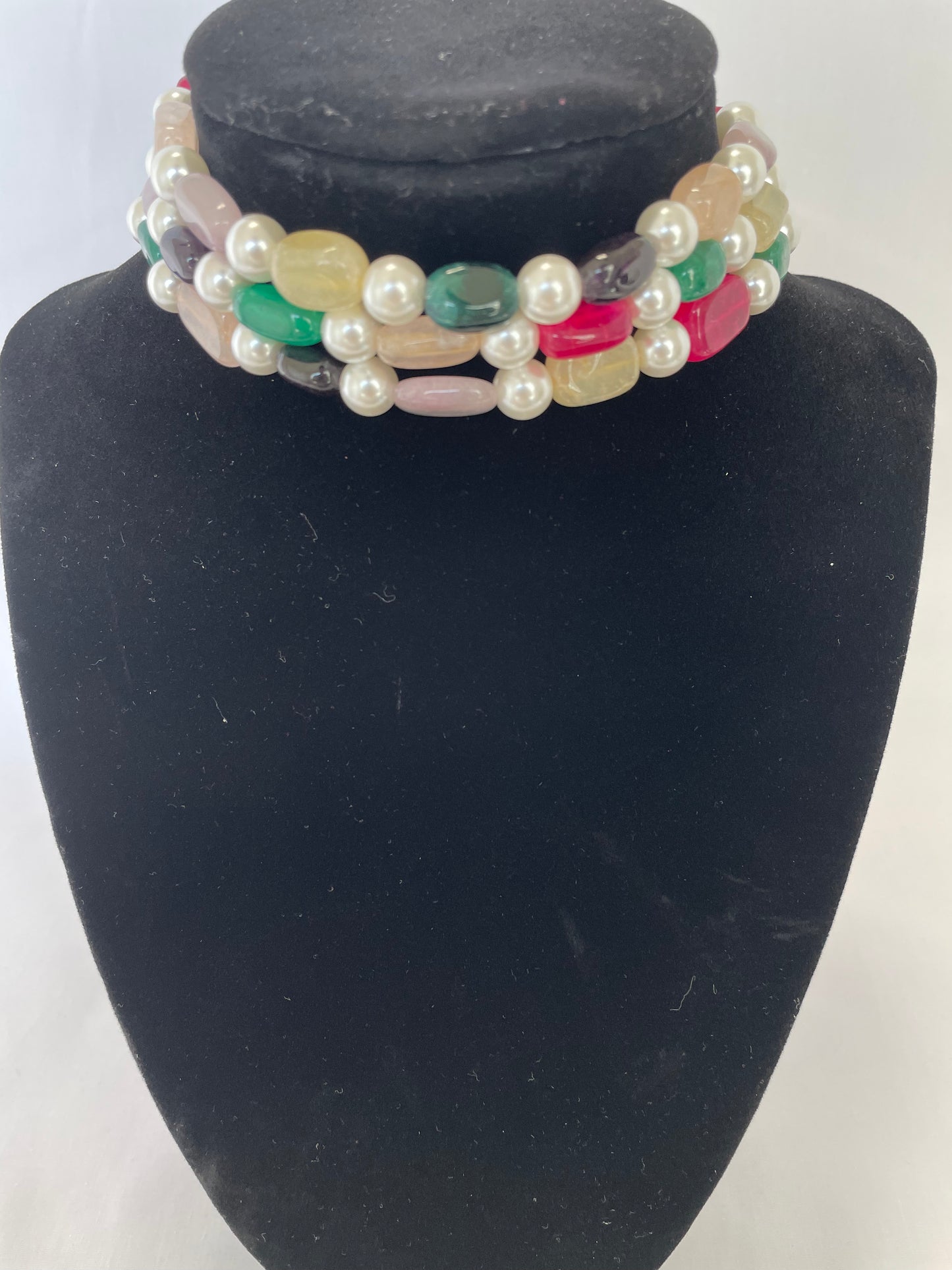 Pearls and Stone Choker