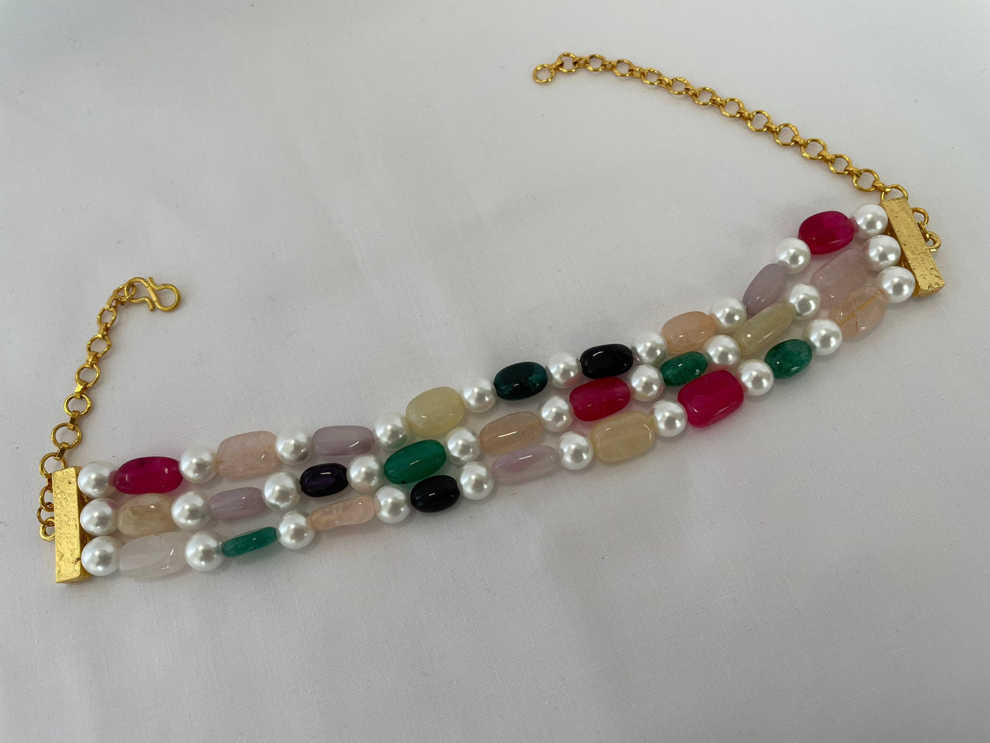 Pearls and Stone Choker