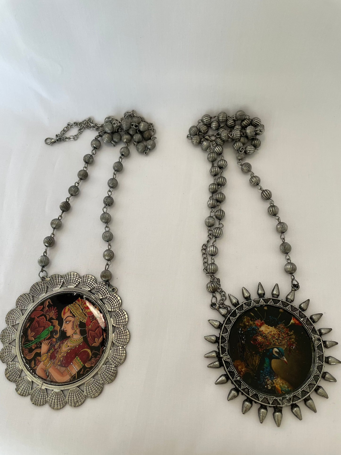 Peacock and Queen Necklace