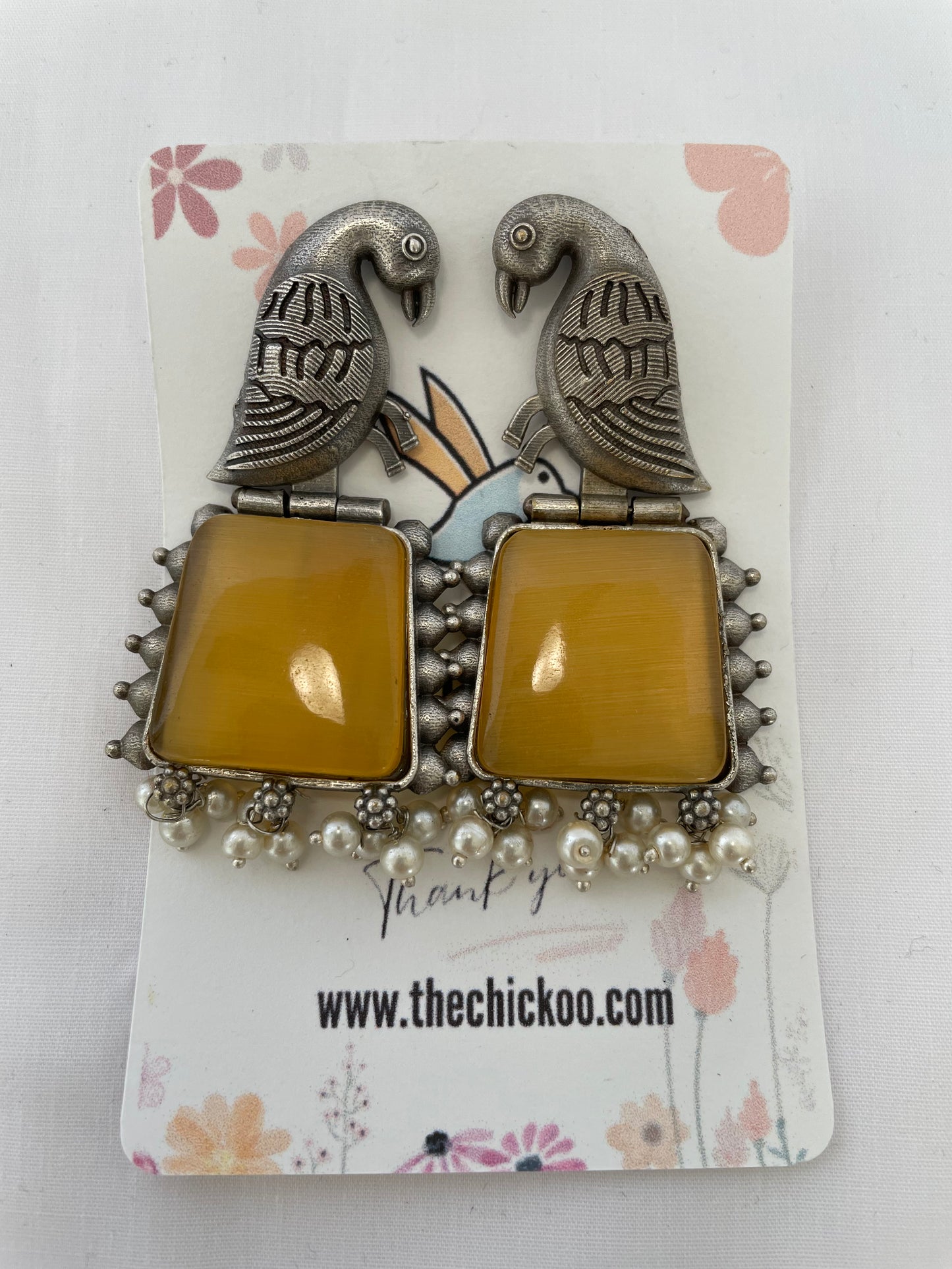 Parrot Stone Earrings