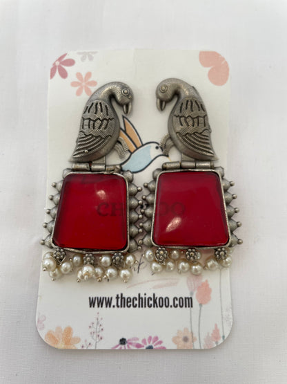 Parrot Stone Earrings