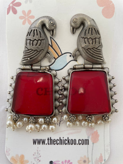 Parrot Stone Earrings